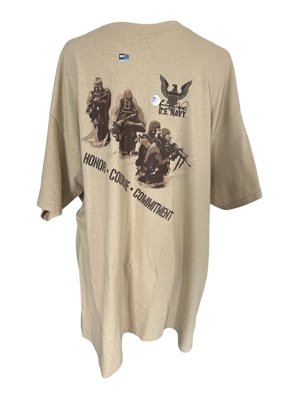U.S. Navy Official Graphic T-Shirt - Honor Courage Commitment Xl Men’s Cotton